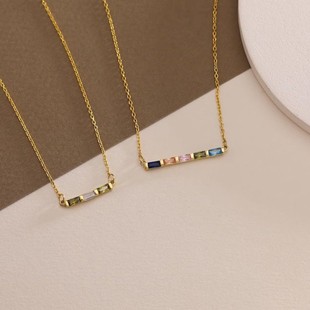 定制12月份生辰宝石项链母亲节礼物简约高级宝石锁骨链小众礼物
