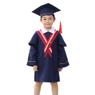 服学士毕业儿童表演服小学生毕业服演出服礼服袍 帽幼儿园博士新款