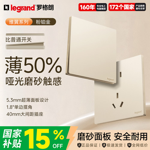 罗格朗维翼10A五孔86型插座