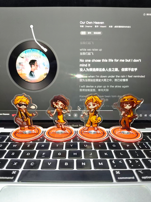 黄人组MBTI旋转立牌贴纸个性桌面摆件周边时尚潮流百搭礼品解压