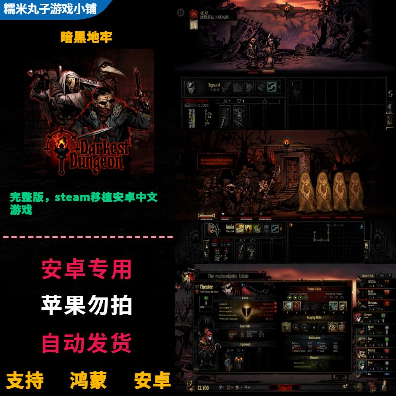 暗黑地牢 鸿蒙安卓手机平板直装 完整中文版 回合制肉鸽闯关游戏