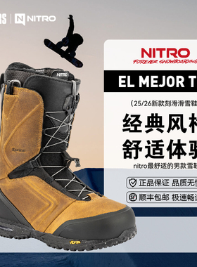 NITRO 25/26男款单板滑雪鞋EL MEJOR TLS+高舒适度响应刻滑全能