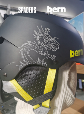 Bern 热卖户外单双板滑雪头盔Watts中国龙限定MIPS防护 黑桃雪具
