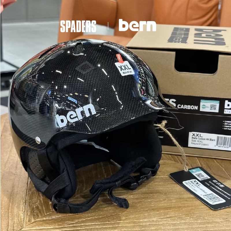 Bern 24/25户外单双板滑雪头盔Watts Carbon碳纤维MIPS 黑桃雪具