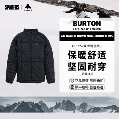 BURTON 25/26户外冬季滑雪运动AK BAKER DOWN无帽羽绒保暖中间层