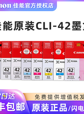 佳能墨盒原装CLI-42墨盒 42号 黑色彩色墨水盒 canon PRO-100 PRO100 a3喷墨 打印机 墨盒