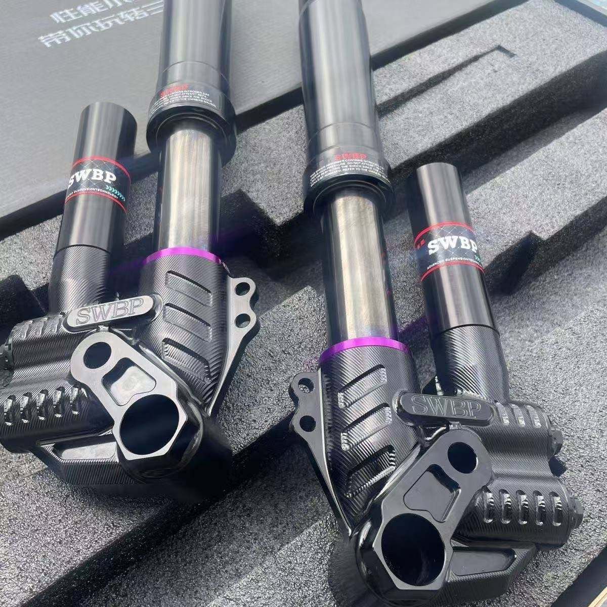 SWBP鲨王三可调46芯倒置改前减震