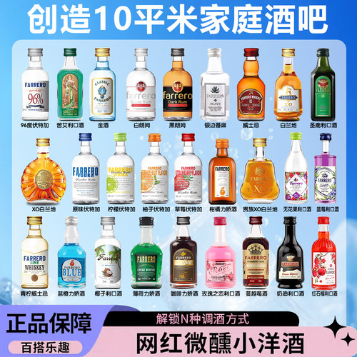 便利店调酒基酒套装小瓶白兰地