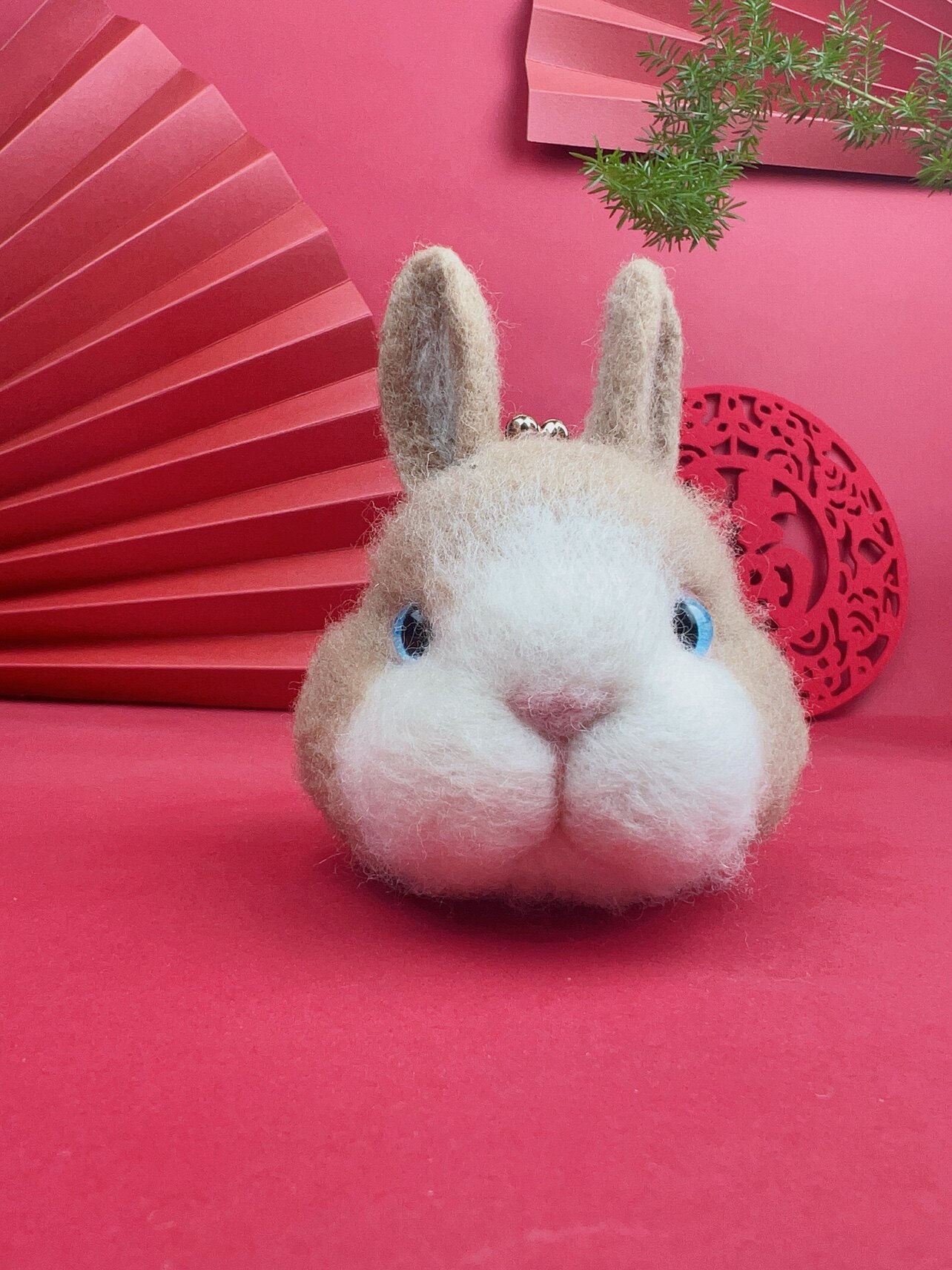 羊毛毡兔子生肖包包可爱