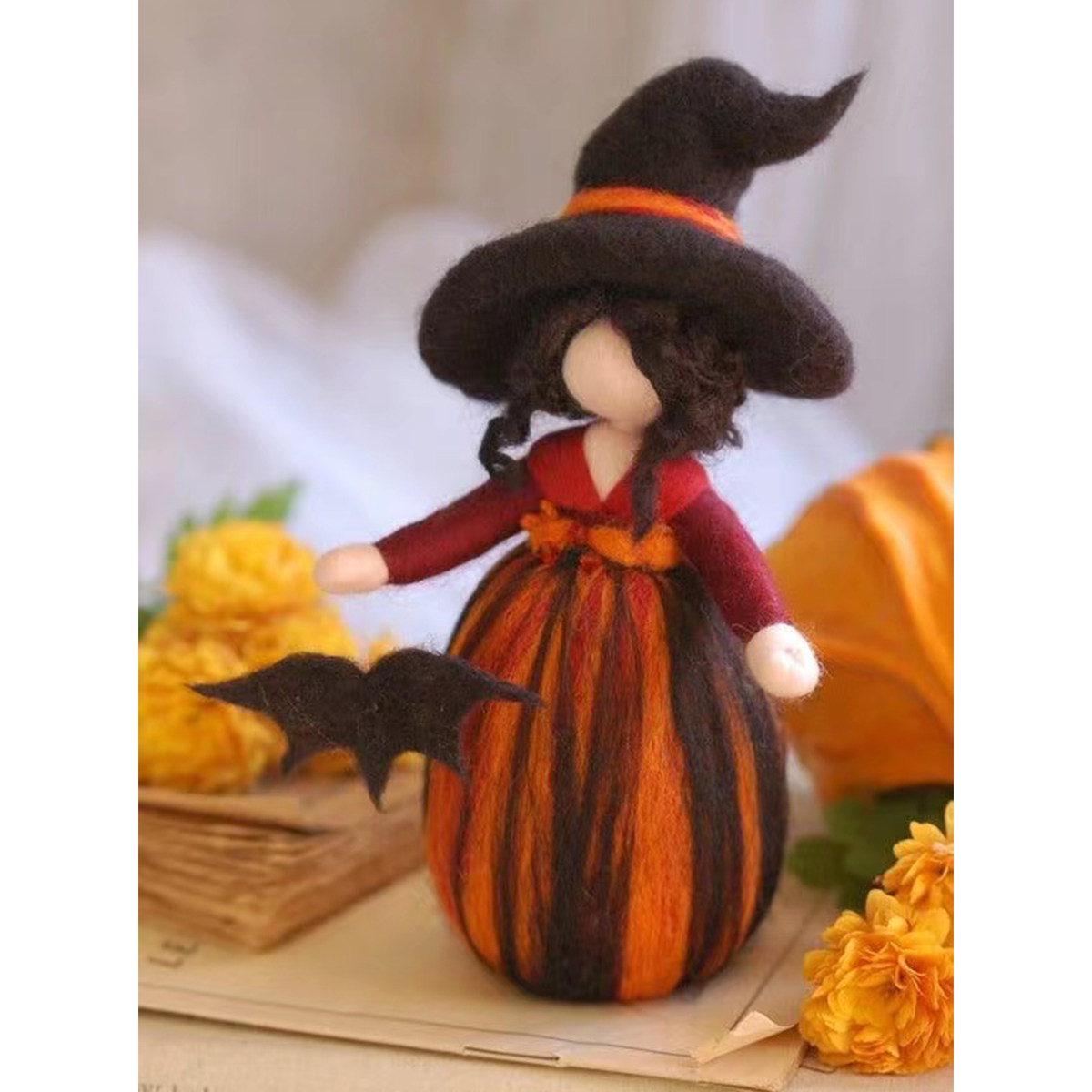 羊毛毡华德福娃娃素体四季桌创作材料 手工材料包治愈系原材料