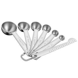 不锈钢量勺套装咖啡豆奶粉勺子厨房烘焙面粉克数计量勺茶匙15ml