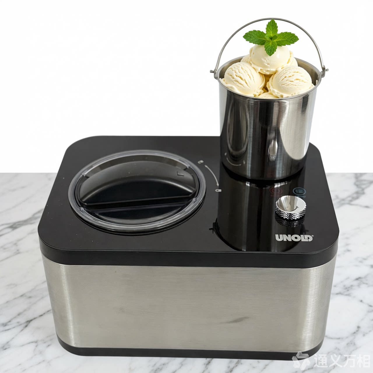 ICE压缩机制冷冰淇淋机器小型商用自动甜筒雪糕机不锈钢家用1.5升