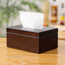 实木桌面纸巾盒家用商用抽纸盒酒店餐厅民宿胡桃木纸抽盒定制logo