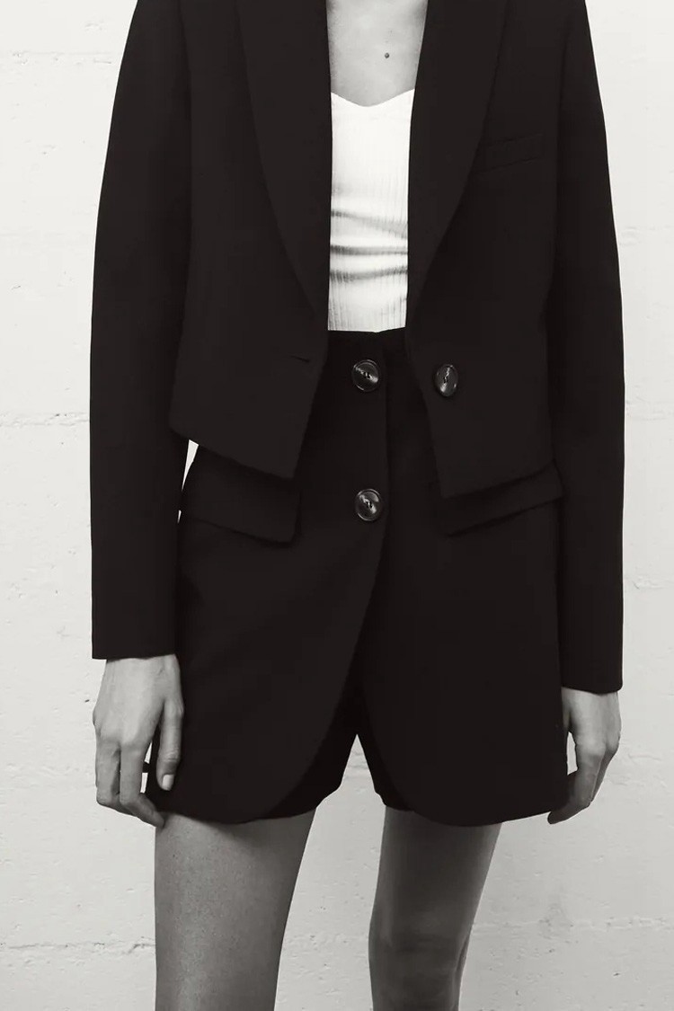 ZA2020RA同款欧美女装夏季新款精简风纯色双排扣休闲短裤半身裙在类目 女装/女士精品, 半身裙中 - 来自Buy2taobao.com提供专业的淘宝代购服务