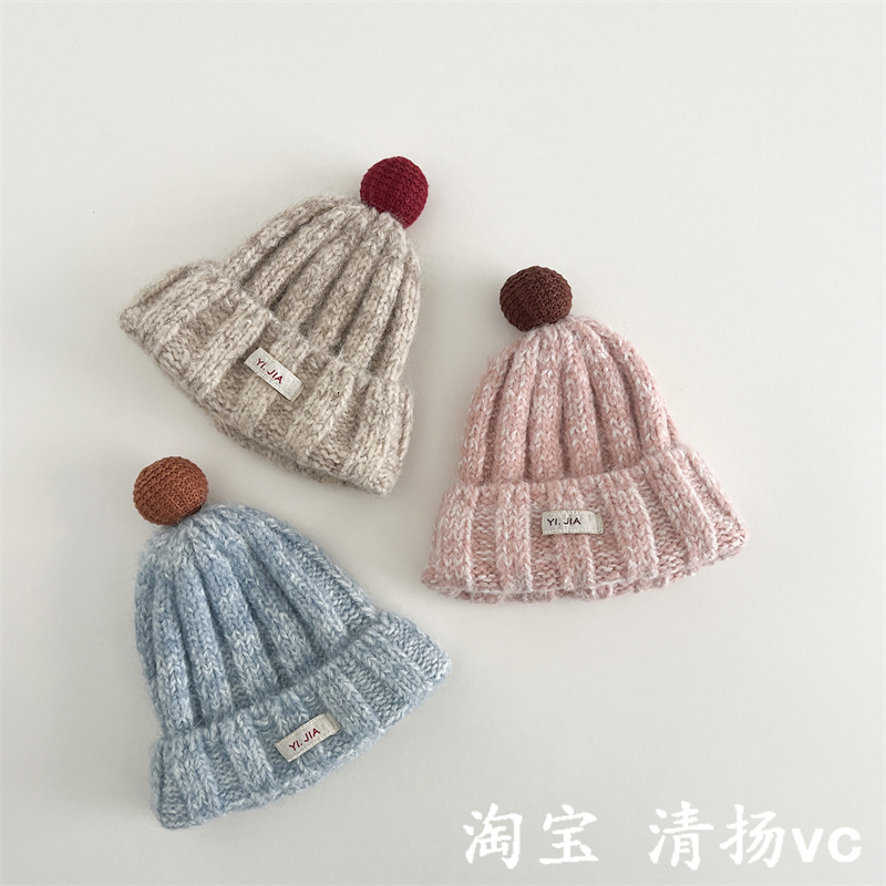 秋冬季保暖宝宝毛线帽针织套头帽