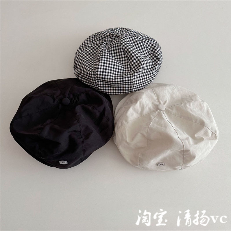春夏薄款儿童贝雷帽时尚穿搭帽子