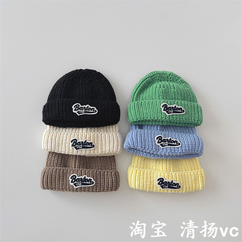 个性穿搭儿童毛线帽小宝宝瓜皮帽