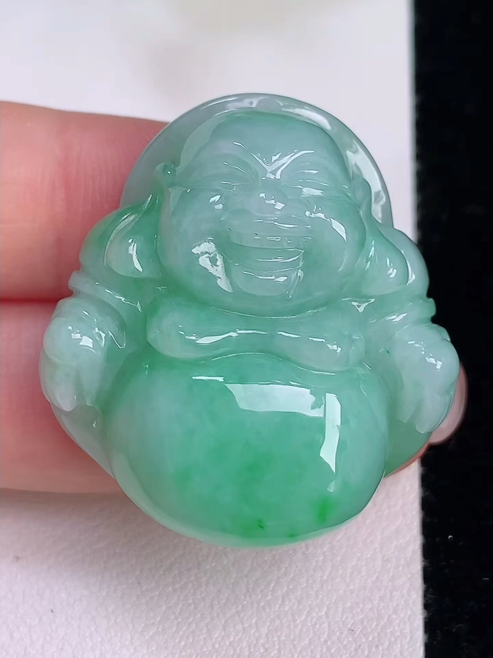 玉坠挂件珠宝首饰正品正宗玉器缅甸天然翡翠a货满绿佛公吊坠