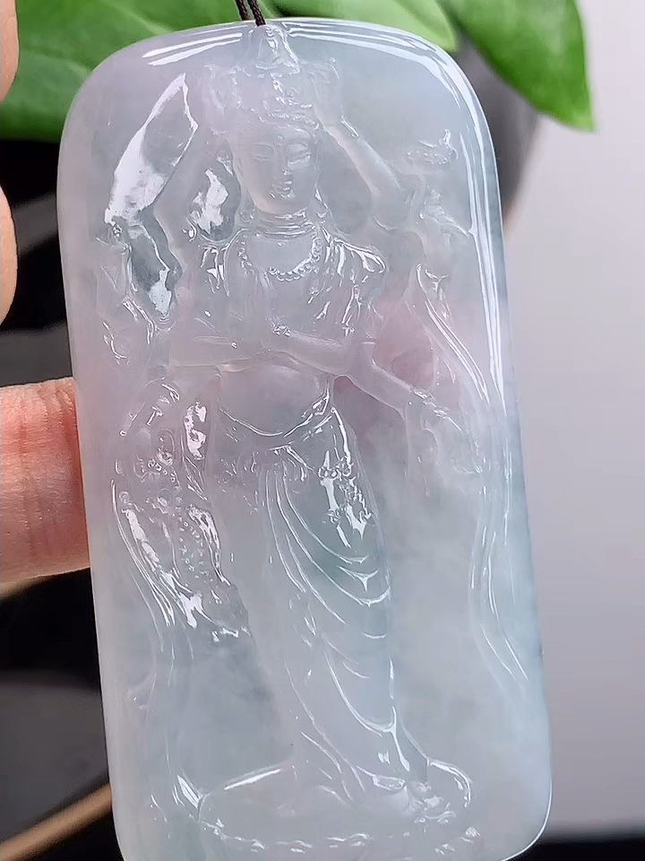 挂件玉坠珠宝正品首饰真品缅甸天然a货翡翠老坑冰种千手观音吊坠
