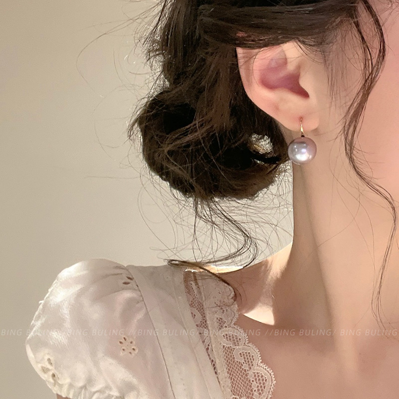 法式复古珍珠耳环小众设计耳饰