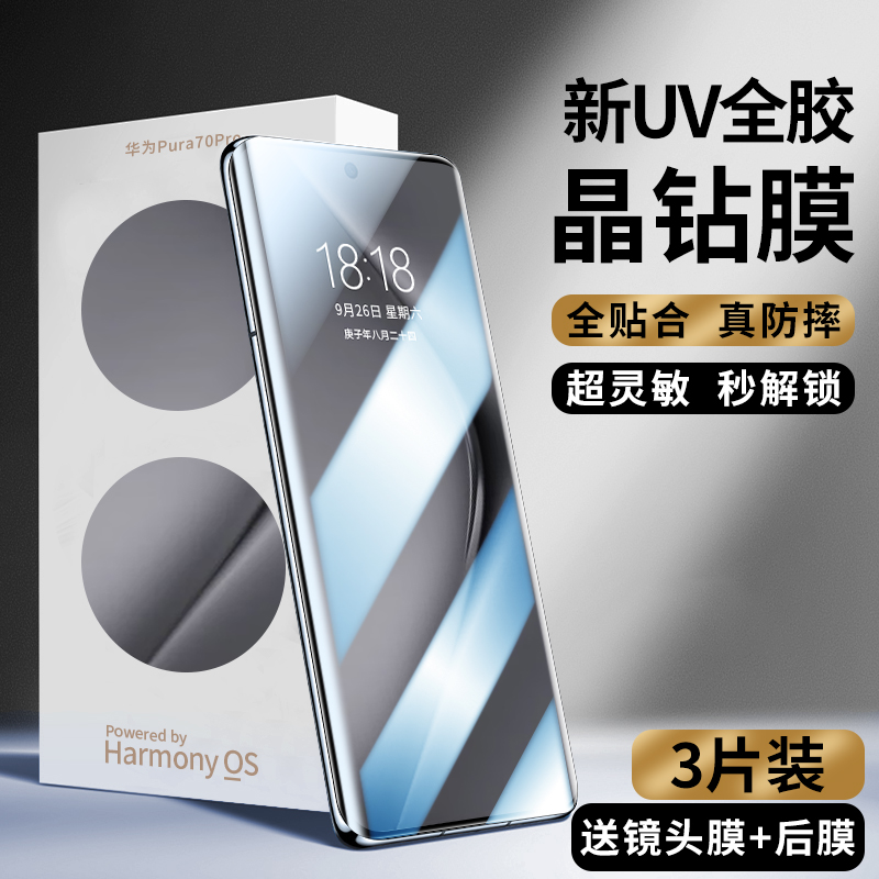 新UV全胶晶钻膜丨4K超清画质丨指纹触控灵敏