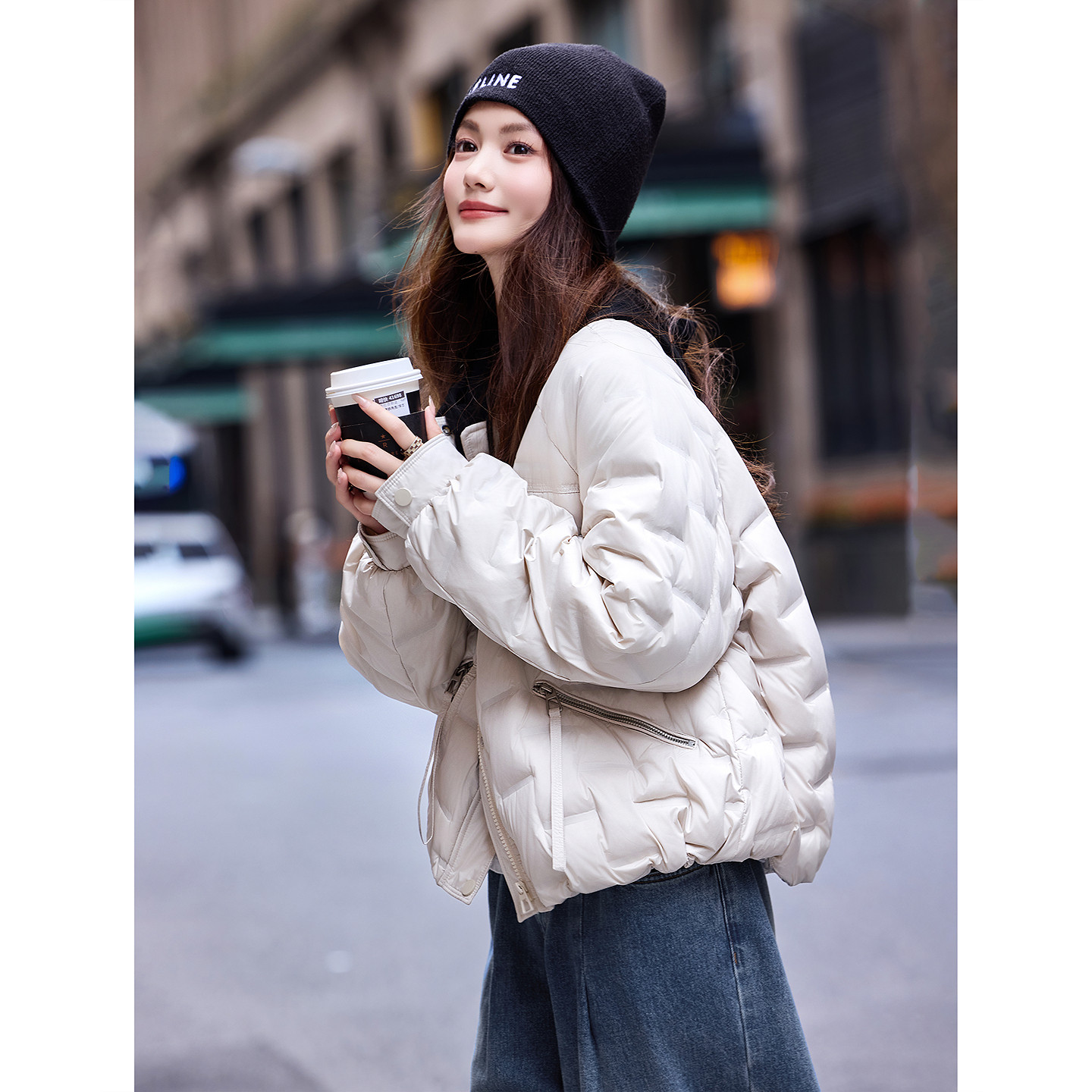 90鸭绒冬季时尚洋气简约高级感棒球领超轻短款羽绒服,女装/女士精品,羽绒服,淘宝优惠券,粉丝福利购,淘宝优惠卷