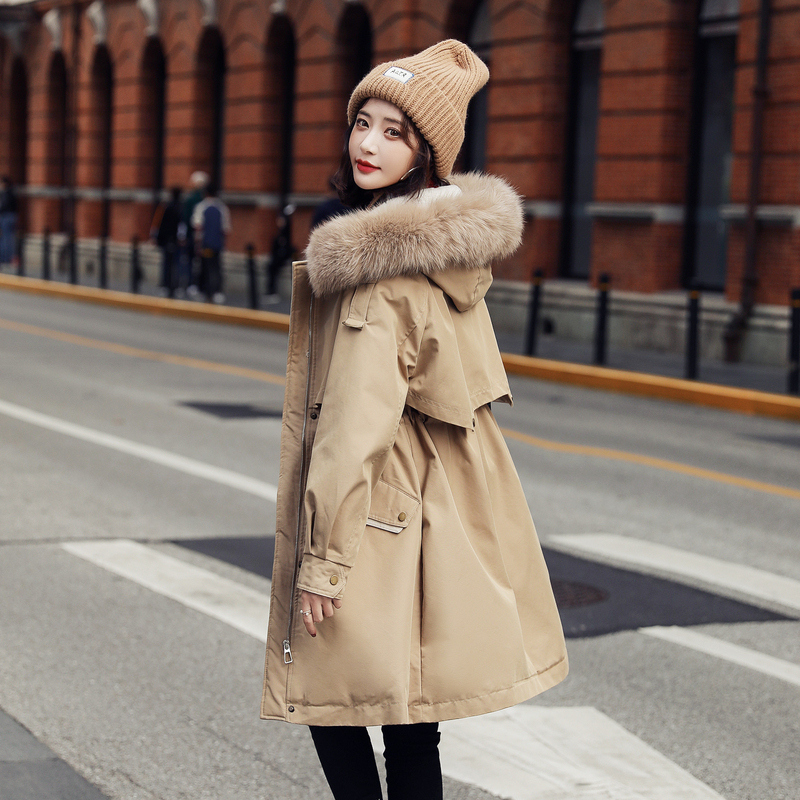 苏醒的乐园正品2022年冬季新款时尚真狐狸毛领保暖派克服女外套女