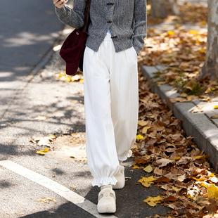 苏醒的乐园花苞灯笼保暖裤冬季加绒长裤宽松显瘦百搭女式休闲裤