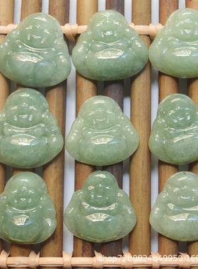 缅甸a货翡翠玉佛配饰送礼吊坠