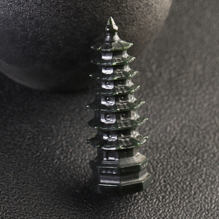 天然和田玉塔(文昌塔)七层妖塔摆件男女款新中式国风简约小众设计