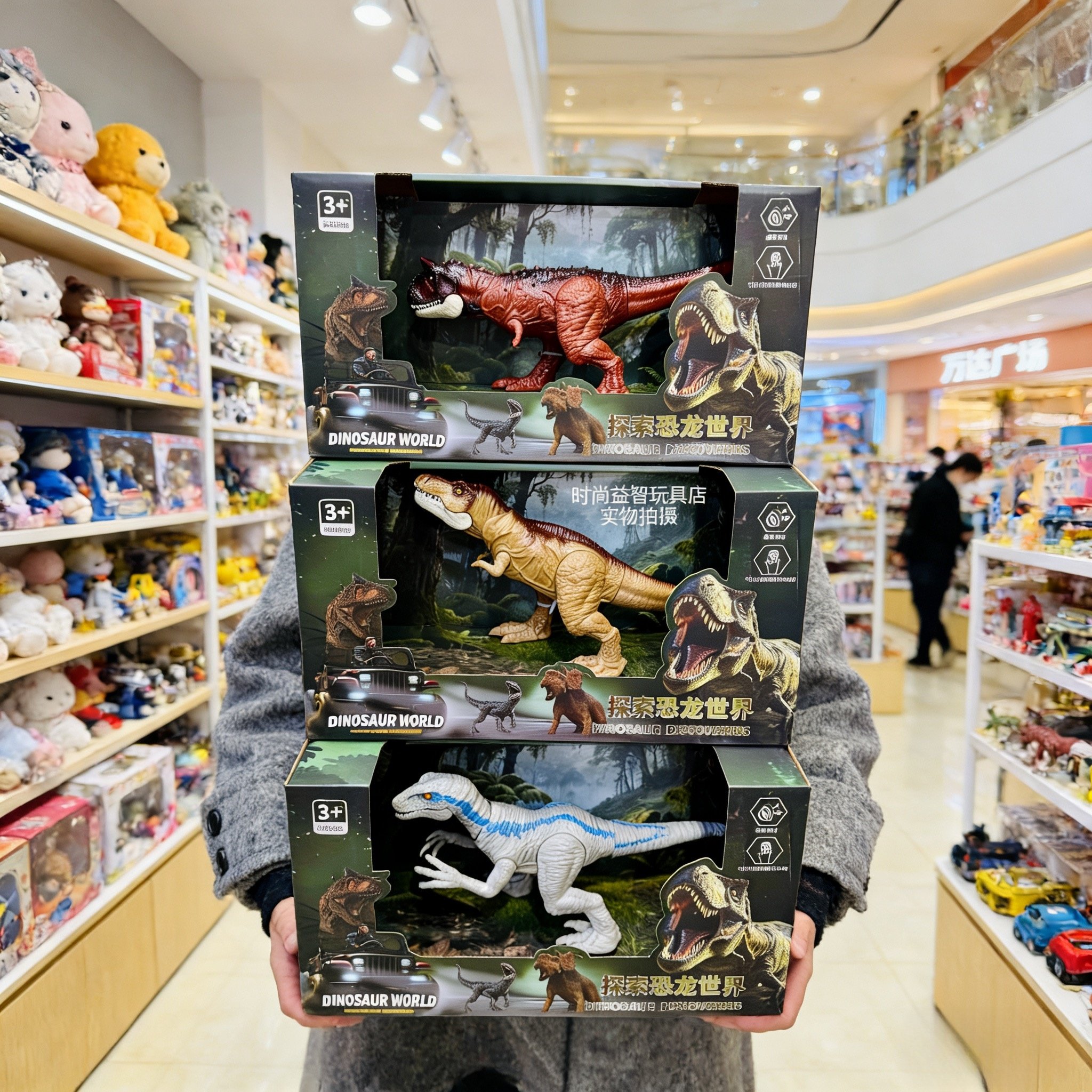 仿真恐龙模型儿童玩具礼物关节可动声效巨兽牛龙剑龙迅猛翼龙模型