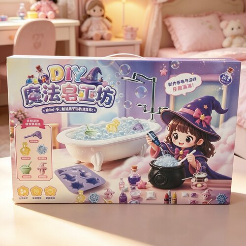 儿童DIY魔法皂工坊夜光魔法小精灵手工套装女孩益智制作礼物玩具