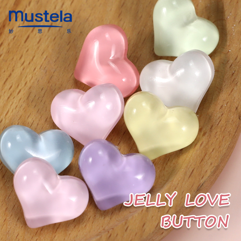 妙思乐糖果色爱心纽扣儿童毛衣