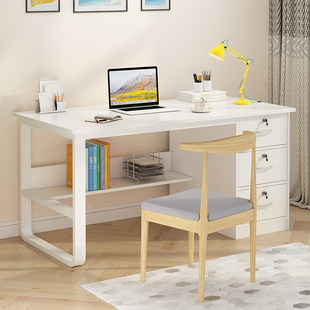 电脑桌台式 家用办公桌现代简约带抽屉书桌桌椅组合卧室学生学习桌