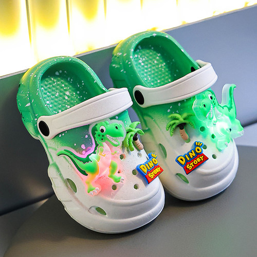 儿童镂空发光婴儿防滑包头凉拖