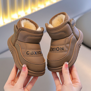 儿童雪地靴冬季男女童防水外穿加厚加绒防滑可爱婴儿宝宝保暖棉鞋