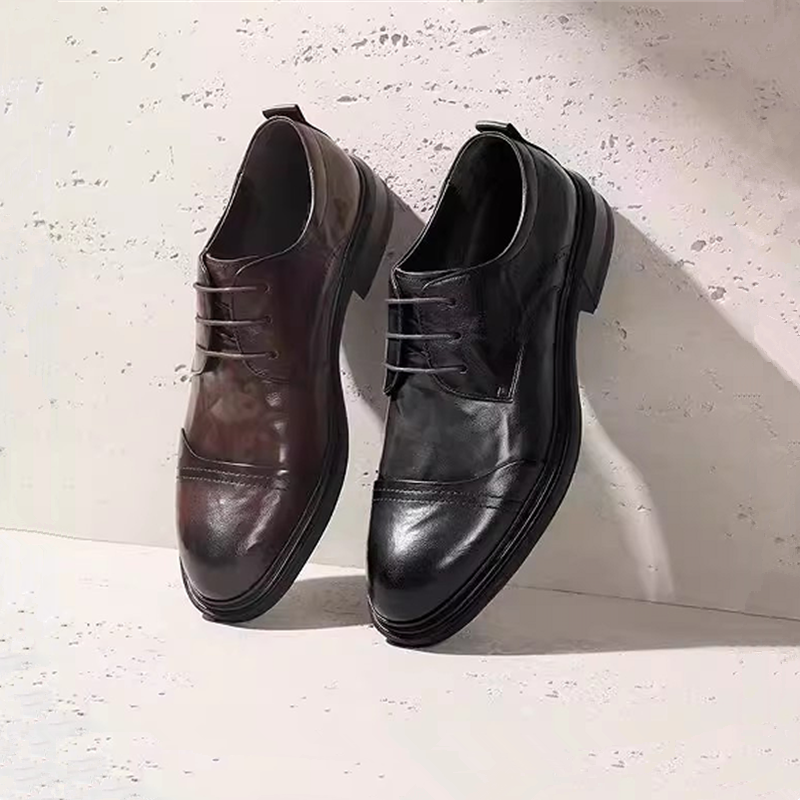 商务正装皮鞋厚底增高真皮