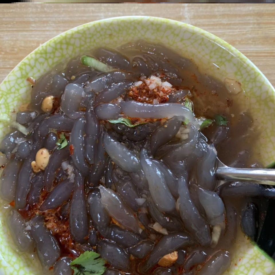 凉虾漏舀带尾巴家用不锈钢漏勺漏鱼专用工具漏瓢大孔疙瘩汤凉虾