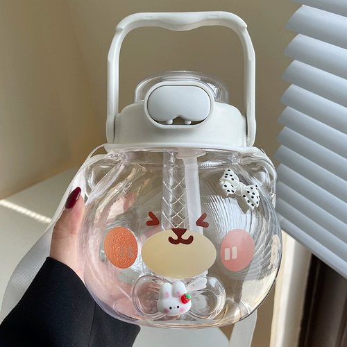 Вместительная и большая летняя высококачественная чайная чашка со стаканом, милая детская трубочка, с медвежатами