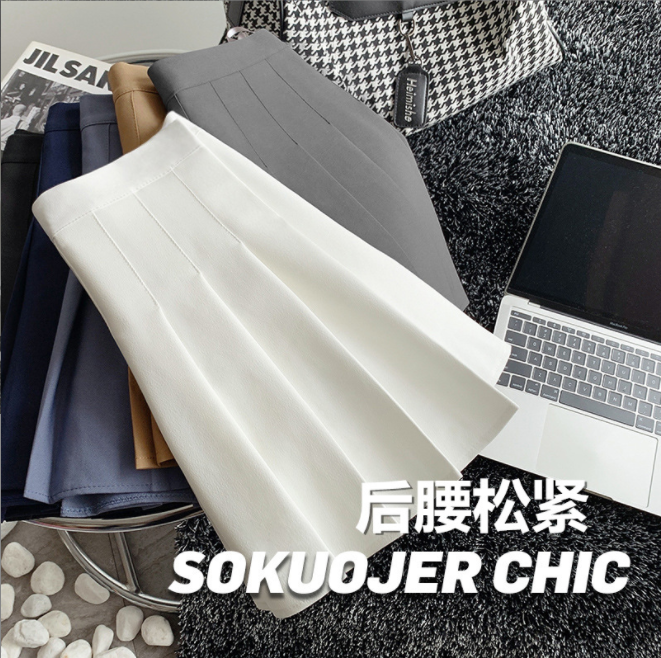 春夏装2025女童显瘦百褶裙a字裙