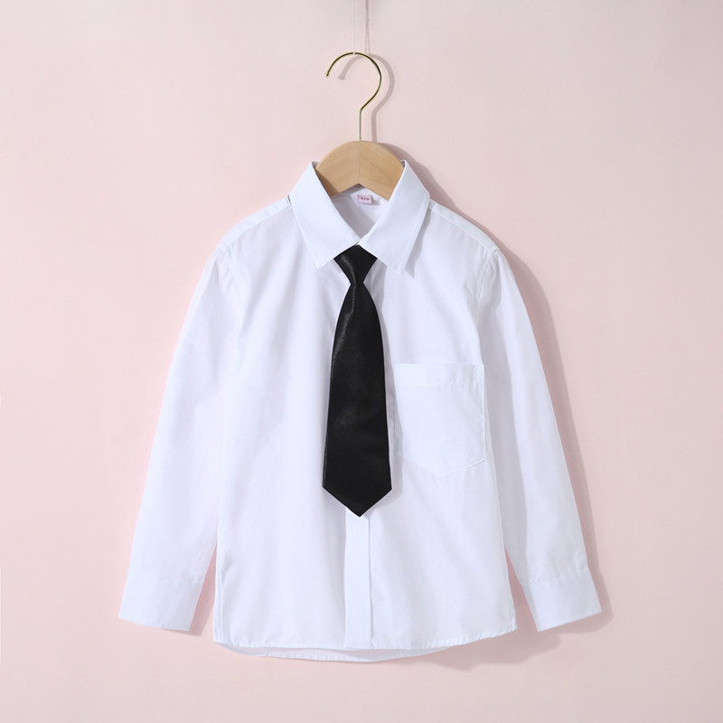 jk制服女童白色尖领衬衫男童套装图片