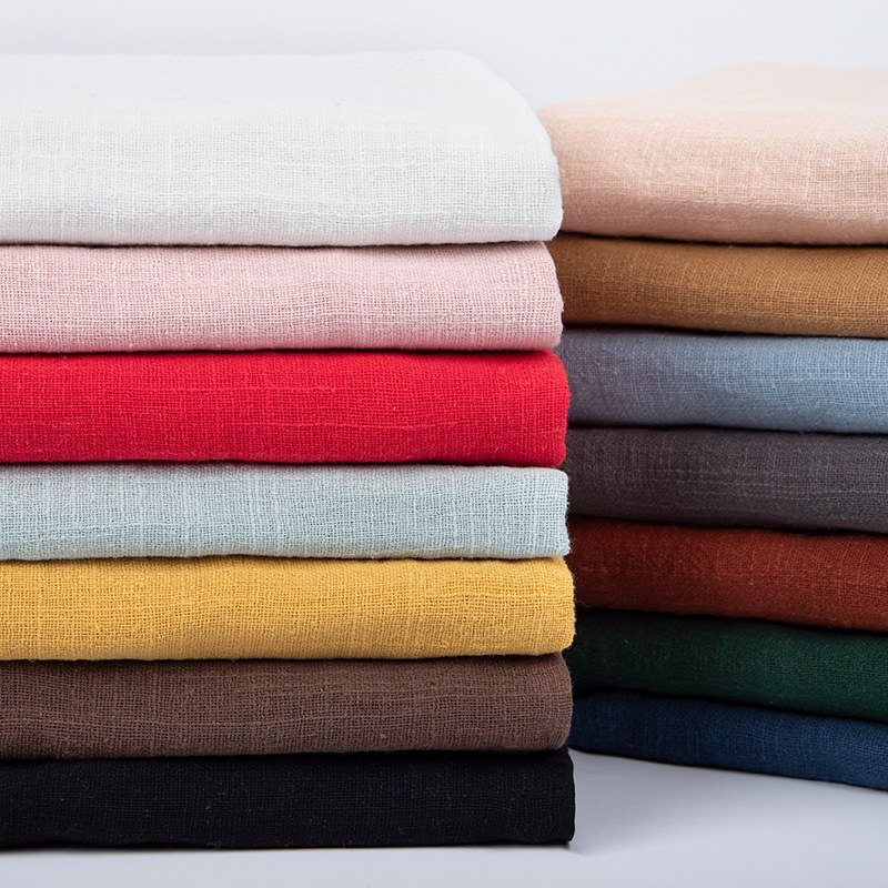 纯色全棉布料夏季布头清仓处理麻布棉布纯棉儿童宝宝手工衣服面料