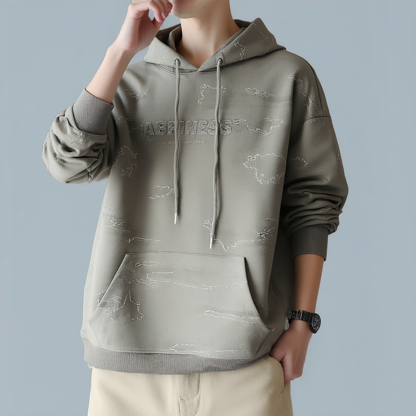 连帽卫衣男款高品质复古风外套