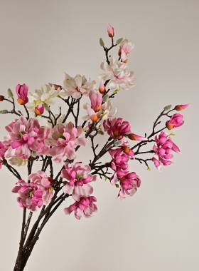 仿真花假花玉兰花艺套装摆件家居客厅电视柜餐桌装饰花假花绢花