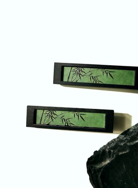 疏影︳新中式竹子发夹国风手绘发饰侧边刘海碎发夹配汉服古装边夹