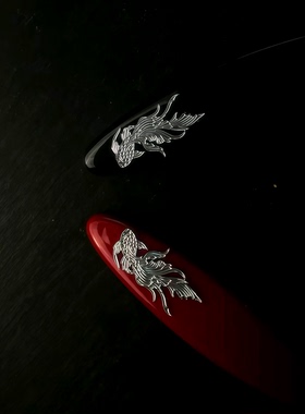新中式锦鲤发夹国风新年细长椭圆形侧边刘海碎发卡鸭嘴夹旗袍发饰
