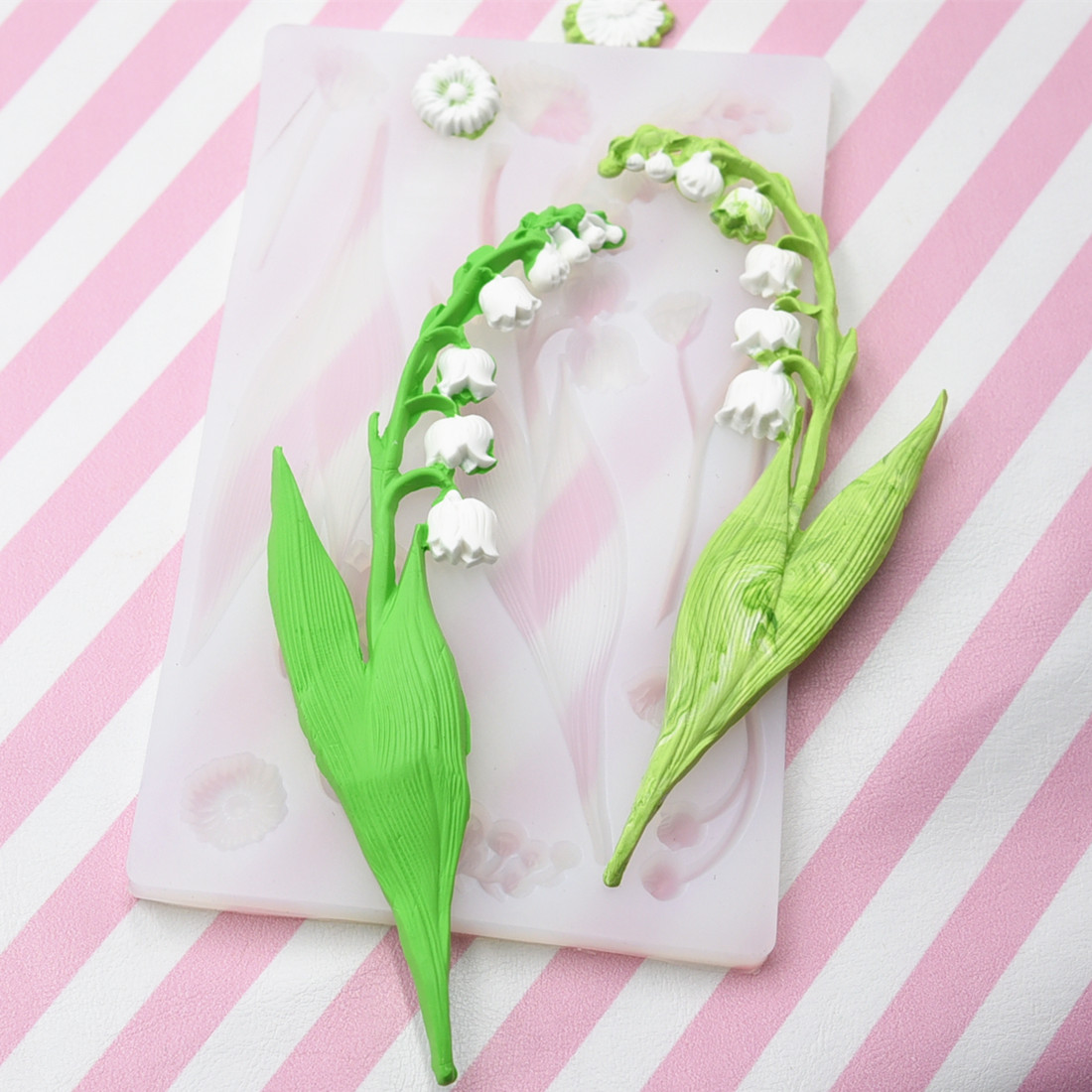 铃兰花浮雕花朵硅胶模具