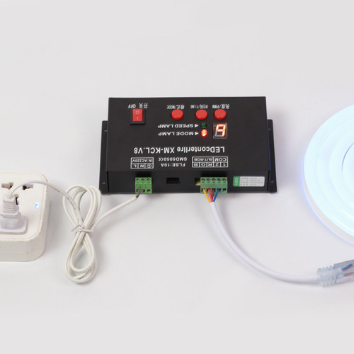 led灯带控制器220V七彩RGB彩灯同步器霓虹灯光控制板调光遥控智能