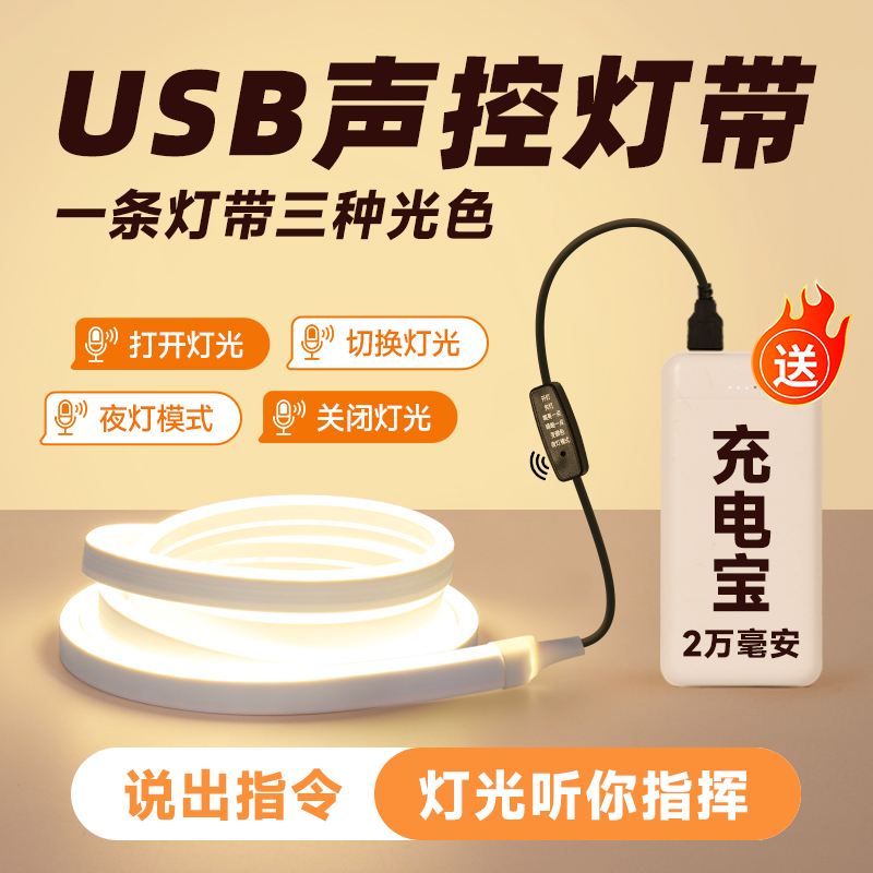 语音灯带，可定时关灯，无需联网