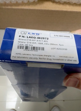 上海安谱Athena C18-WP 色谱柱LAEQ-462572，4.6×250mm，5um